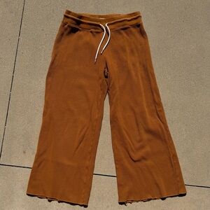 MATE the Label Organic Thermal Wide Leg Drawstring Pants in Amber size S